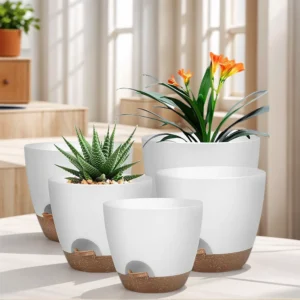 5Pcs Self Watering Planters with Drainage Hole