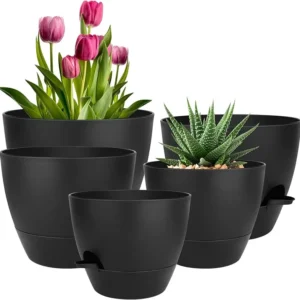 5PCS Self Watering Plant Pots Set,
